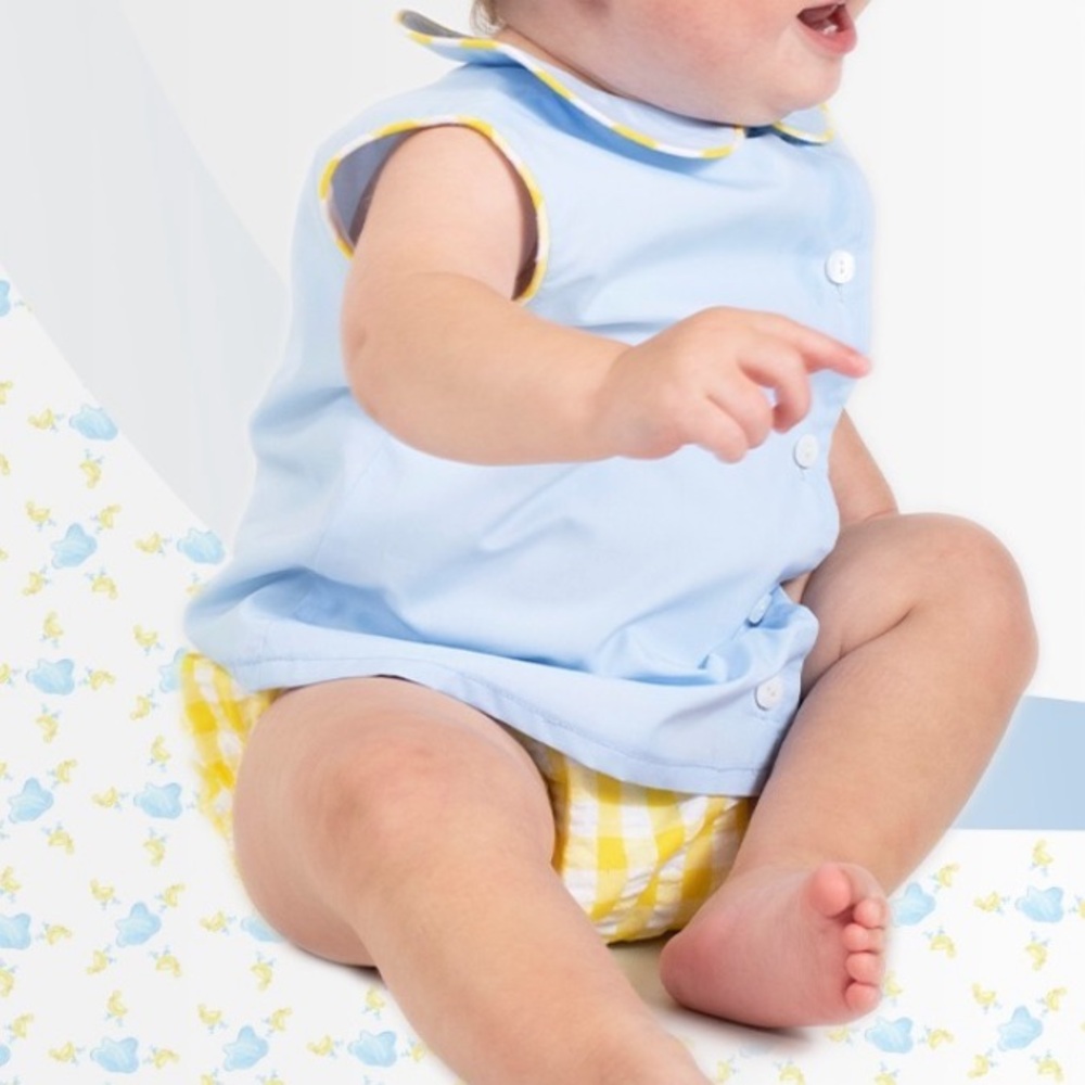 NWOT The Yellow Lamb Avery Shirt & Diaper Cover